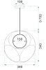 Pendant Lamp TOOLIGHT APP1019-1CP Black 1-light point E27 34x34cm