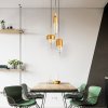 Pendant LED Lamp TOOLIGHT APP549-1CP Glass Metal Gold 1-light point 9x9x60-140cm