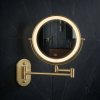 MIRROR REA GLOW BRUSH GOLD LED
