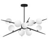 Pendant Lamp TOOLIGHT APP999-12CP Ball Black 12-light points G9 65x70x90cm