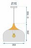 Pendant Lamp TOOLIGHT APP183-1CP BARI White Brown Metal E27