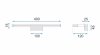 Bathroom Wall LED Light TOOLIGHT APP368-1W Chrome 8W 40cm