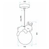 CEILING LAMP CHANDELIER REA G164-1CP WHITE