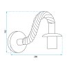 Wall Light Toolight APP1466-1W Rope E27