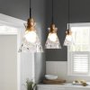 Pendant Lamp TOOLIGHT APP1183-1CP B Black Gold Metal Glass E27 1-light point