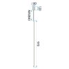 Pendant LED Lamp TOOLIGHT APP1414-C Gold 100cm