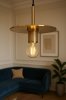 Pendant Lamp TOOLIGHT APP1181-1CP FLAT Gold Metal E27 1-light point