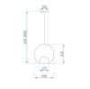 Pendant Lamp TOOLIGHT APP1027-1CP Black Round 1-light point E27 25x25x45-100cm