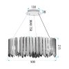CEILING LAMP CHANDELIER TOOLIGHT APP1763-8CP 50CM CHROME GOLD