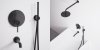 Concealed Shower Set with shower spout REA Lungo Black + Box