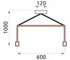Pendant Lamp TOOLIGHT APP677-5CP Rope 5 5-light points E27 60x60x100cm