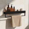 Bathroom Shelf Sf01 45Cm Black Matt