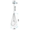 HANGING CEILING LAMP TOOLIGHT APP1793-1CP WHITE 20CM