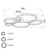 Ceiling Lamp Toolight App1911-C Black Led Black