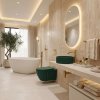 Rea Set: Wall-hung Toilet Bowl + Countertop Washbasin Duo Matcha Matt