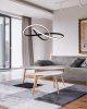 Pendant LED Lamp TOOLIGHT APP395-CP Modern Black + remote control 1-light point 40W 55x55x14,5cm