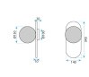 WALL LAMP TOOLIGHT APP1756-1W BRUSH GOLD WHITE