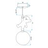 CEILING LAMP CHANDELIER REA G166-1CP WHITE