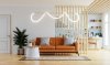 Pendant LED Lamp TOOLIGHT APP854-CP LONG Gold 1-light point 60W 120x26cm
