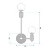 WALL LAMP TOOLIGHT APP1707-2W BLACK
