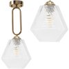 Pendant Lamp TOOLIGHT APP1025-1CP Gold 1-light point E27 20x20x47cm