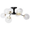 Chandelier Toolight APP1135-8C Black Gold Glass Balls E27 8-light points