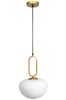 Pendant Lamp TOOLIGHT APP1074-1CP White Gold 1-light point E27 22x22x15,5-100cm