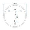 Mirror Rea Soft 70 Led Transparent