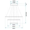 CEILING LAMP CHANDELIER TOOLIGHT LED G041-3CP BRUSH GOLD