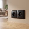 Toolight Double Socket Frame Oste Jnh014-2f Black