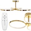 Pendant LED Lamp TOOLIGHT APP993-C Gold + remote control 3-light points 70W 63x66x24cm