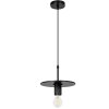 Pendant Lamp TOOLIGHT APP1180-1CP FLAT Black Metal E27 1-light point
