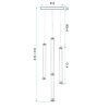 CEILING LAMP CHANDELIER TOOLIGHT LED G024-4CPR GOLD