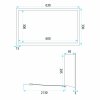 BATHROOM SHELF REA LED BLACK 30X60