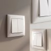Toolight Double Switch Oste Jnh007-w Beige