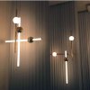 Pendant LED Lamp TOOLIGHT APP476-CP LONG White Gold 1-light point 12W 10x10x59-119cm