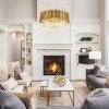 Chandelier Toolight APP601-C Crystal Gold 4-light points E14 38x38x13,5cm
