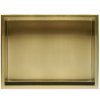 Built-in Stainless Steel Bathroom Shelf 30X45 Brushed Gold