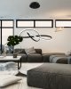 Pendant LED Lamp TOOLIGHT APP395-CP Modern Black + remote control 1-light point 40W 55x55x14,5cm