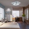 Ceiling LED Lamp Chandelier TOOLIGHT APP406-C Mirror Metal Cristal Square