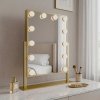 Mirror Rea Style Led Gold