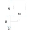 WALL LAMP TOOLIGHT APP1612-1W BLACK