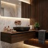 Concealed Washbasin Tap Rea Arcos Brush Copper