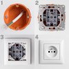 Toolight Single Socket Frame Oste Jnh013-1f White