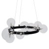 Pendant Lamp TOOLIGHT APP1159-10CP Black Metal Glass Balls G9 10-light points