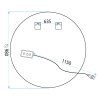 MIRROR REA BAS 100CM LED