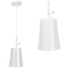 Pendant Lamp TOOLIGHT APP1035-1CP White 1-light point E27 13x13x26,5-107cm