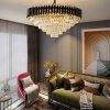 Chandelier Toolight APP1058-CP Gold Black Crystal E14 9-light points
