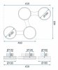 Ceiling LED Lamp Chandelier TOOLIGHT APP527-4C Black + Remote Control 4-light points 4 x 12W 46x65Cm