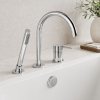 Rea 3-Hole Bathtub Faucet Lungo Chrome 23,5X6,5X27,5Cm